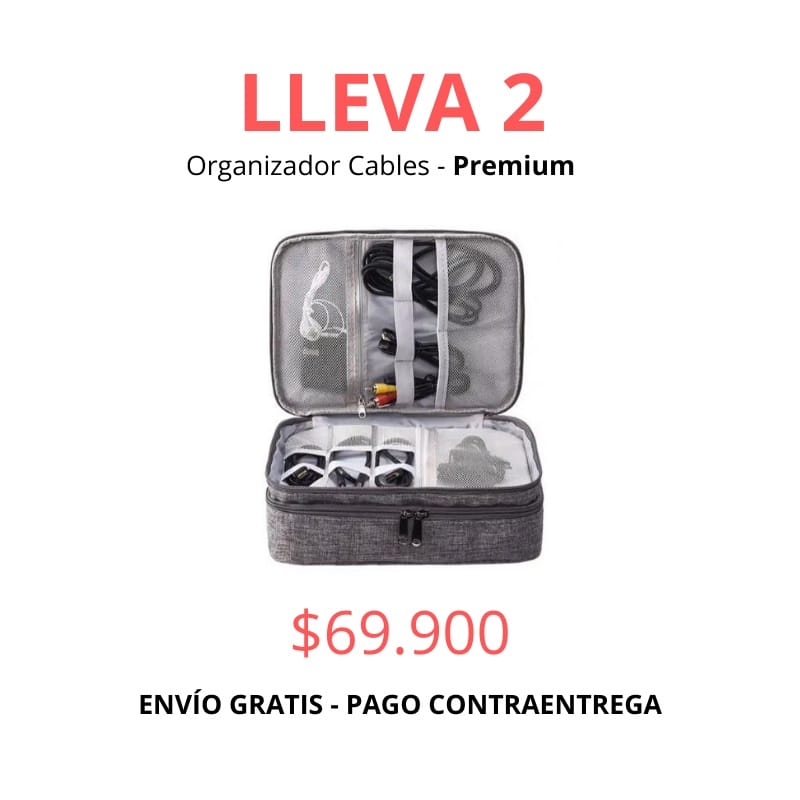 Oferta Organizador de Accesorios Electrónicos Lleva 2